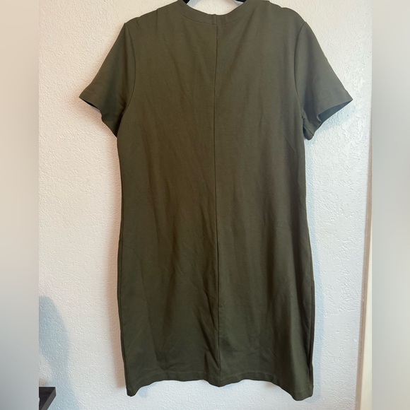 Lauren Ralph Lauren Lace Up Neck T-Shirt Tunic Dress Green Size LG - Picture 2 of 7